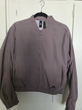 Adidas Women Lavendar / Dusty Purple Bomber Jacket